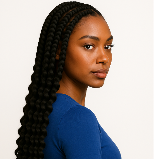 Deep Wave Bulk Human Braiding Hair – Natural Black | Hair Diamondz