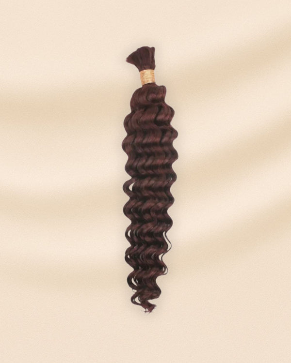 Burgundy 99J - Deep Wave Bulk Hair