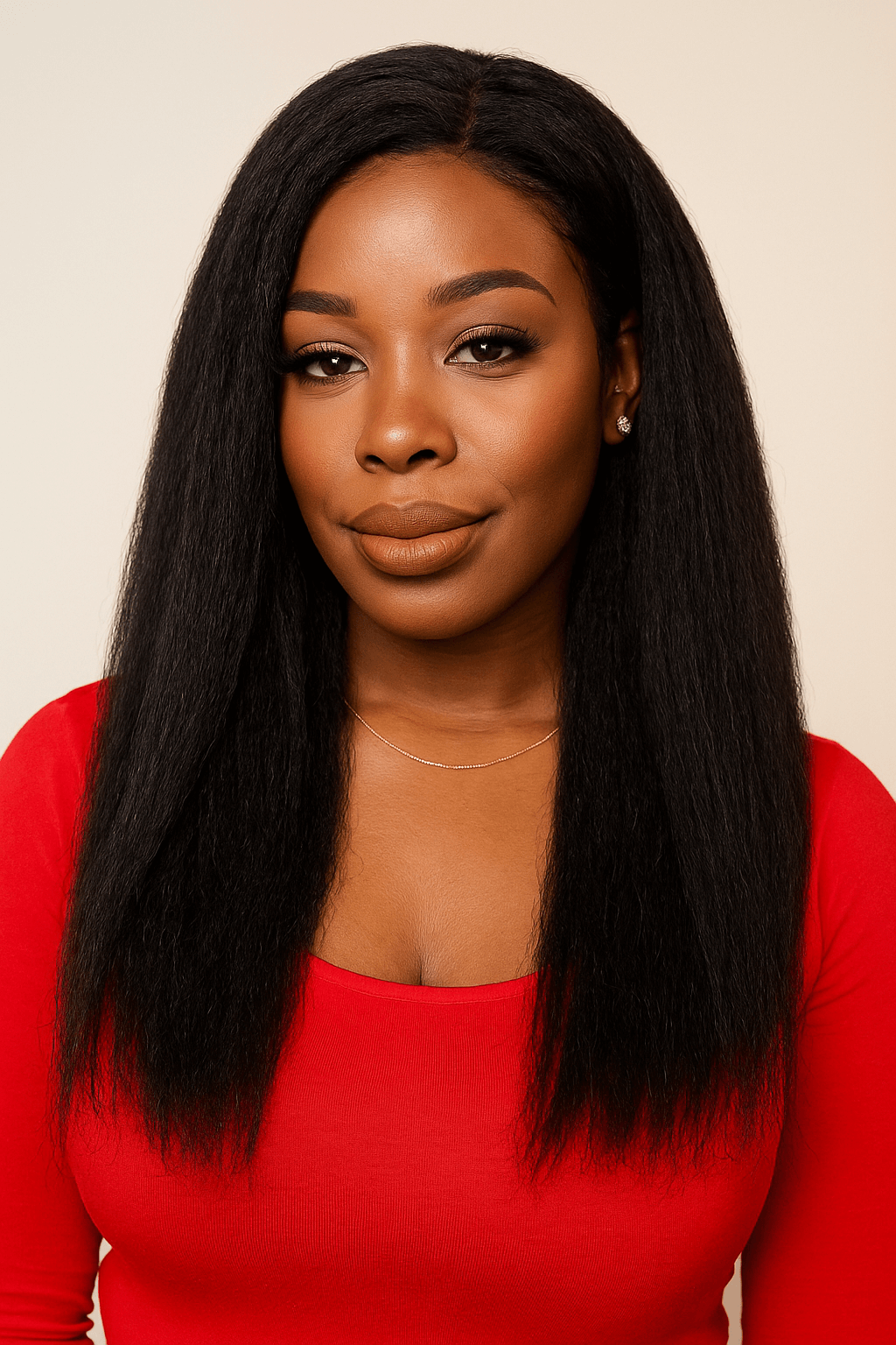 Kinky Straight Transparent Closure Wig