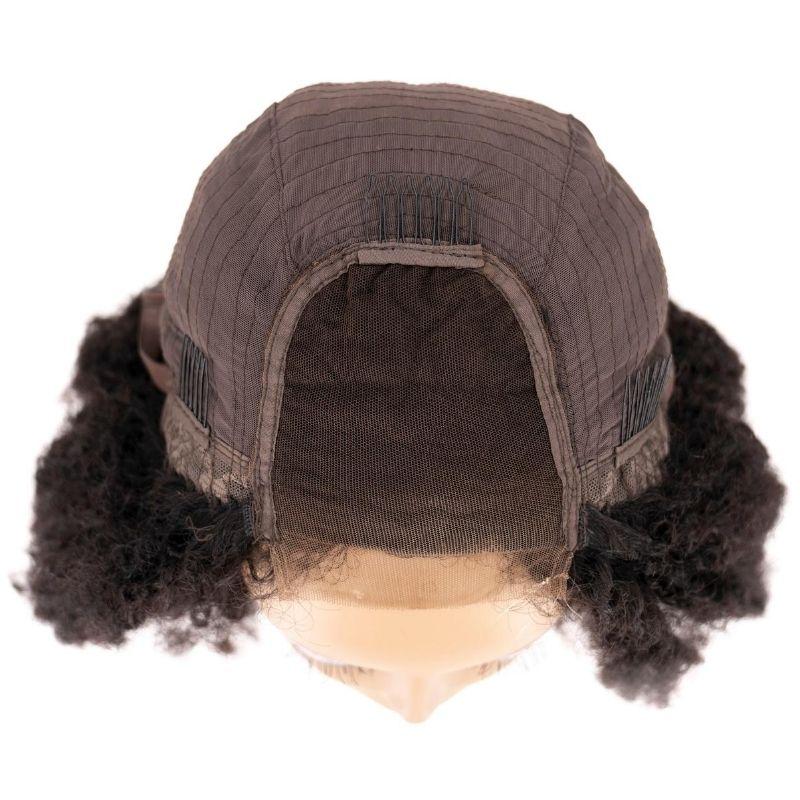 Top View of a 4x4 Afro Kinky Wig showing the closure