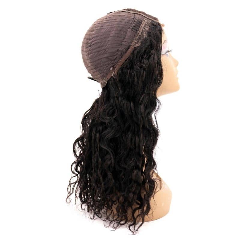 Inside a Beach Wave Transparent Wig on a Mannequin