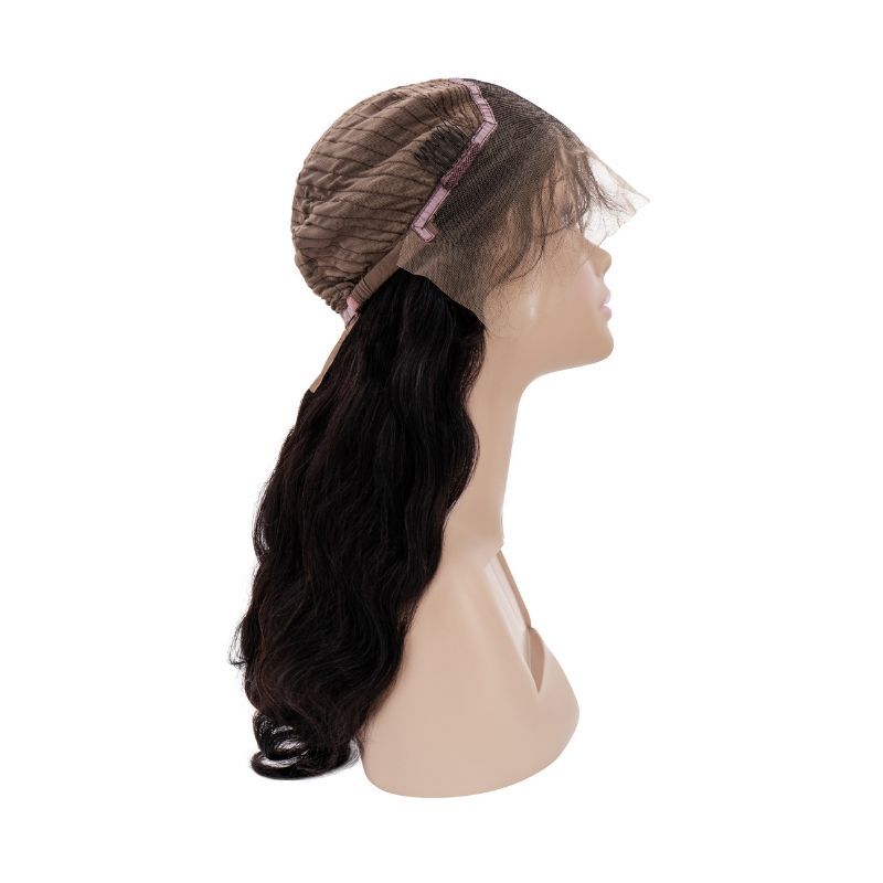 Body Wave Front Lace Wig Inside Out on a Mannequin