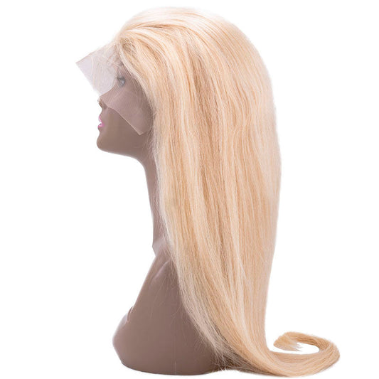 Side View Brazilian Blonde Straight 13x4 Lace Front Wig