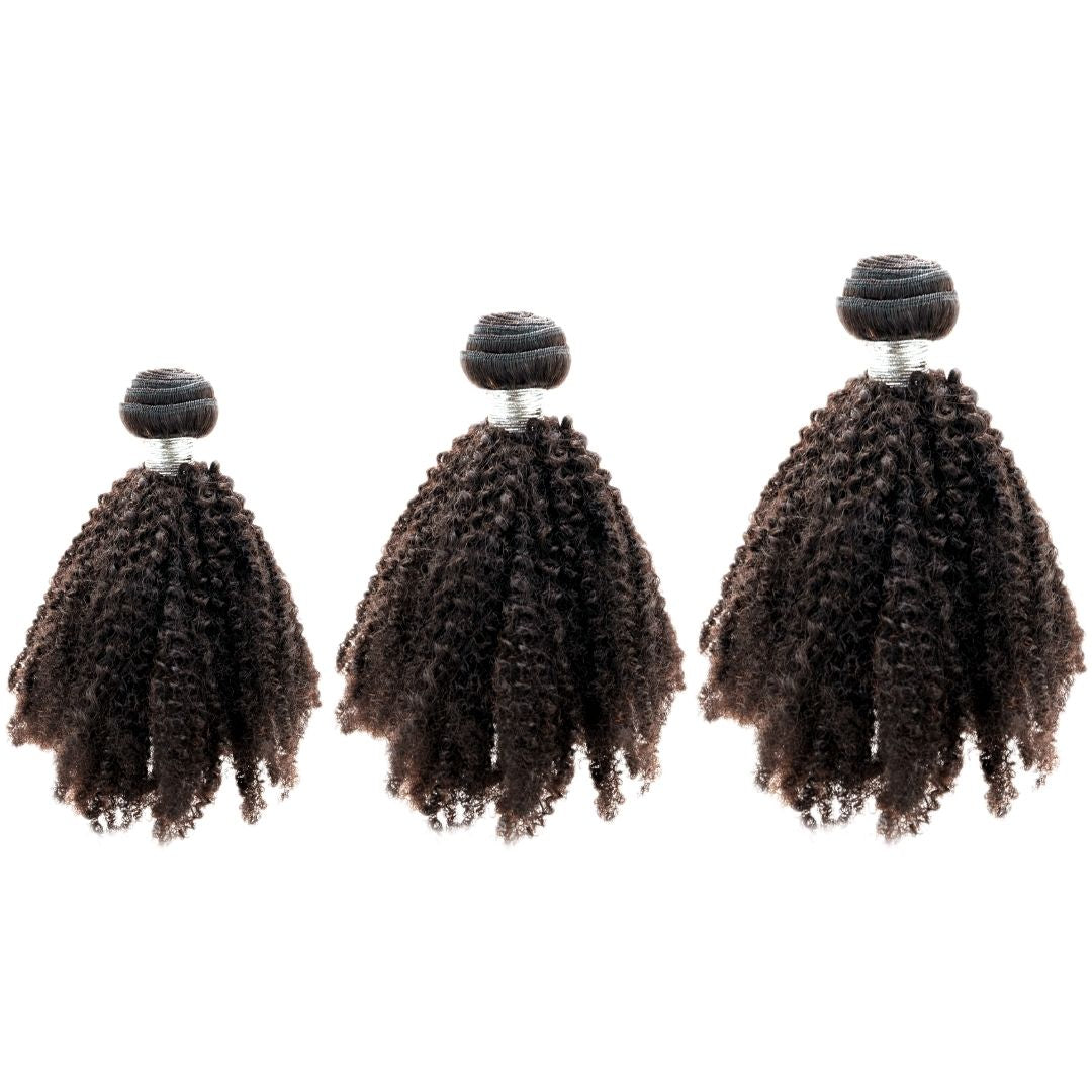 Set of 3 Brazilian Afro Kinky Hair Extension Bundles