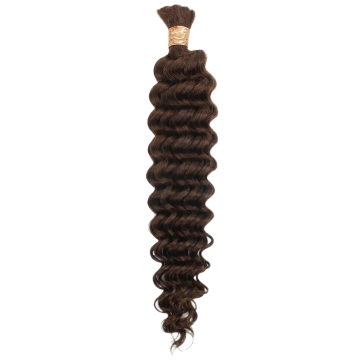 Medium Brown Deep Wave Bulk Human Braiding Hair