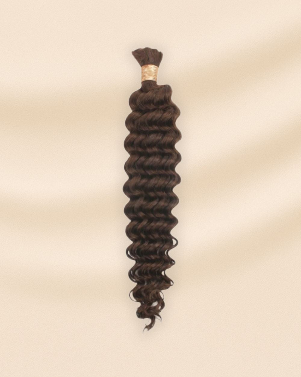 Medium Brown Deep Wave Bulk Hair
