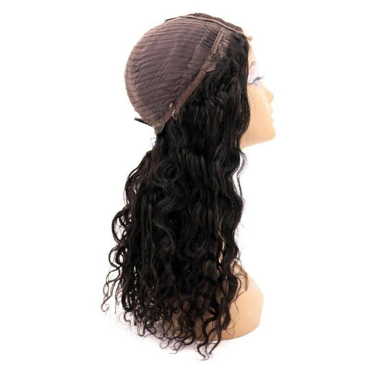 Inside a Beach Wave Transparent Wig on a Mannequin