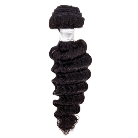 A bundle of Virgin Brazilian Deep Wave Hair Extensions