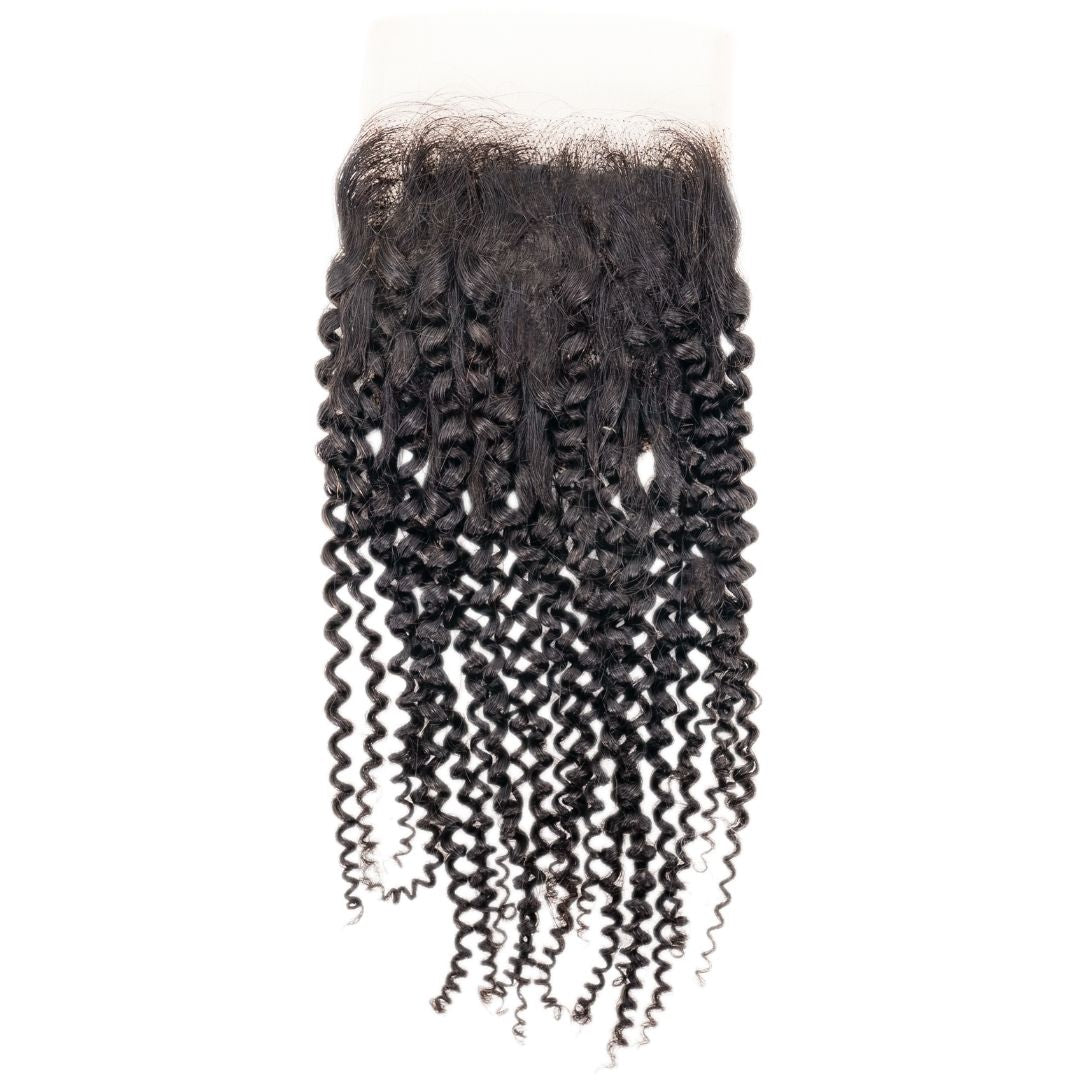 Brazilian 4x4 Kinky Curly Closure hair extensions