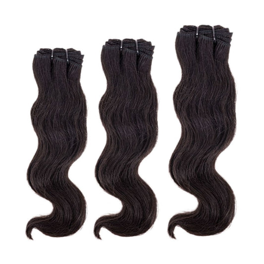 Raw Indian Wavy Hair Extensions Set of 3 Bundles