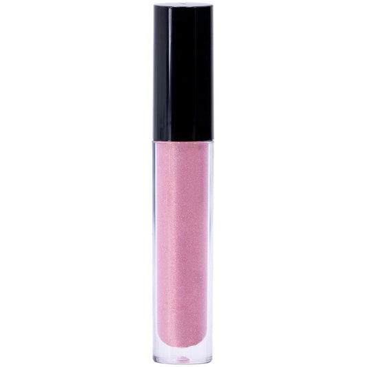 Discover Careys Pink Glitter Lip Gloss in a clear tube with a shiny black cap. This non-sticky formula offers a shimmering finish that sparkles brilliantly, adding glamour and shine to any look.