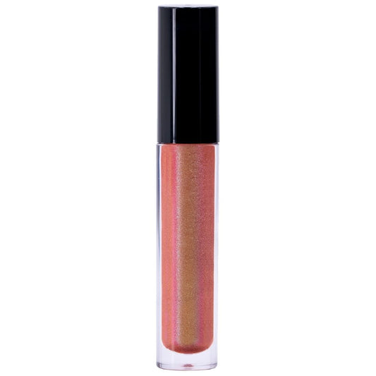The hairdiamondz Tony Pink Glitter Lip Gloss boasts a non-sticky formula that sparkles with a shimmering pink hue, all topped with a sleek black cap. Housed in a clear container, this gloss appears thick and glossy, perfect for enhancing your makeup routine.