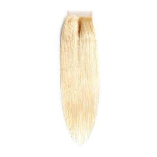 Russian Virgin Blonde Straight 4x4 Closure Hair Extension