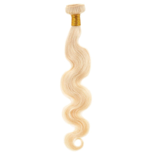 A bundle of Blonde Brazilian Body Wave hair extensions 